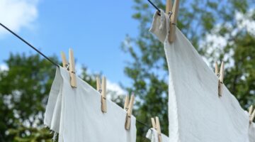 Backyard clothesline