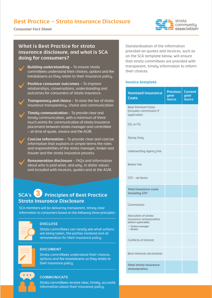 Best Practice - Strata Insurance Disclosure