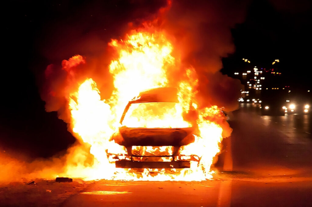 ev fire underground car park