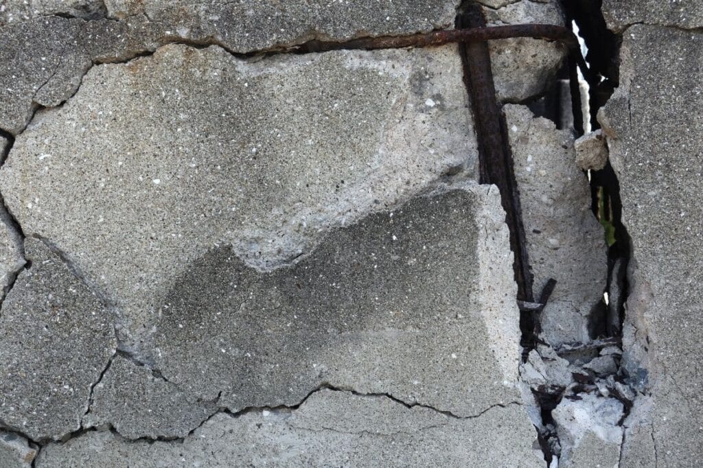 nat rusted rebar in concrete cancer