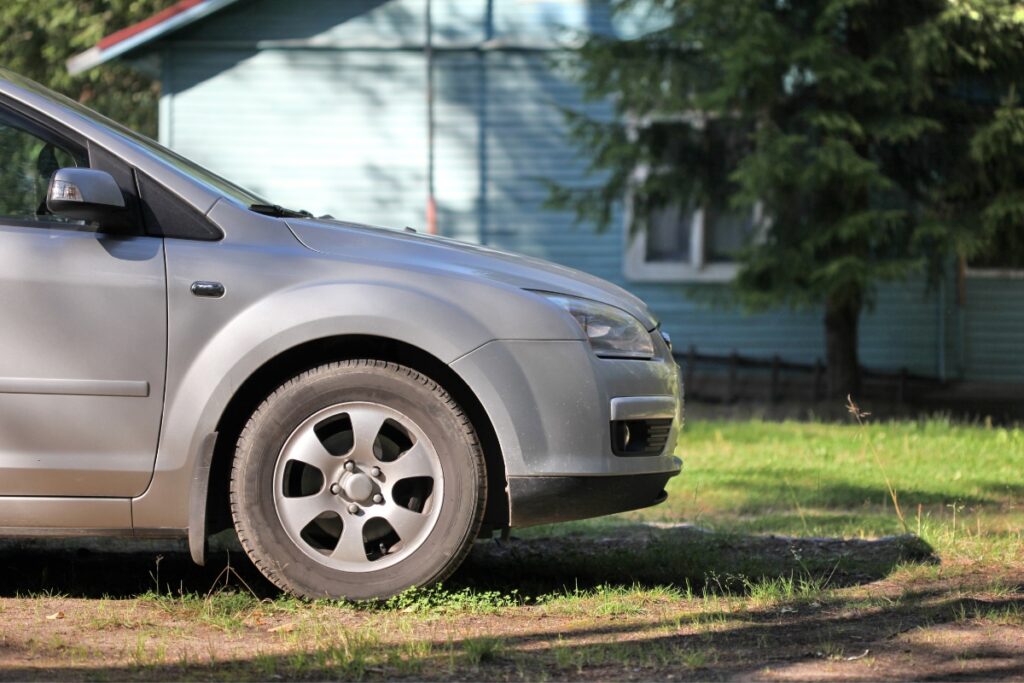 parking on lawn