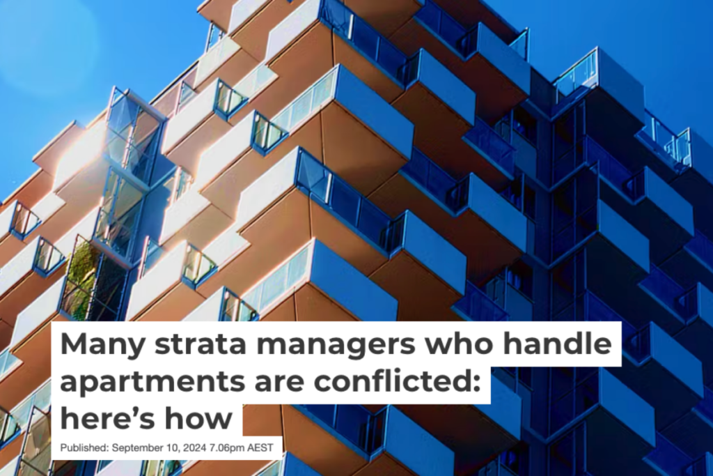 strata managers who handle apartments are conflicted